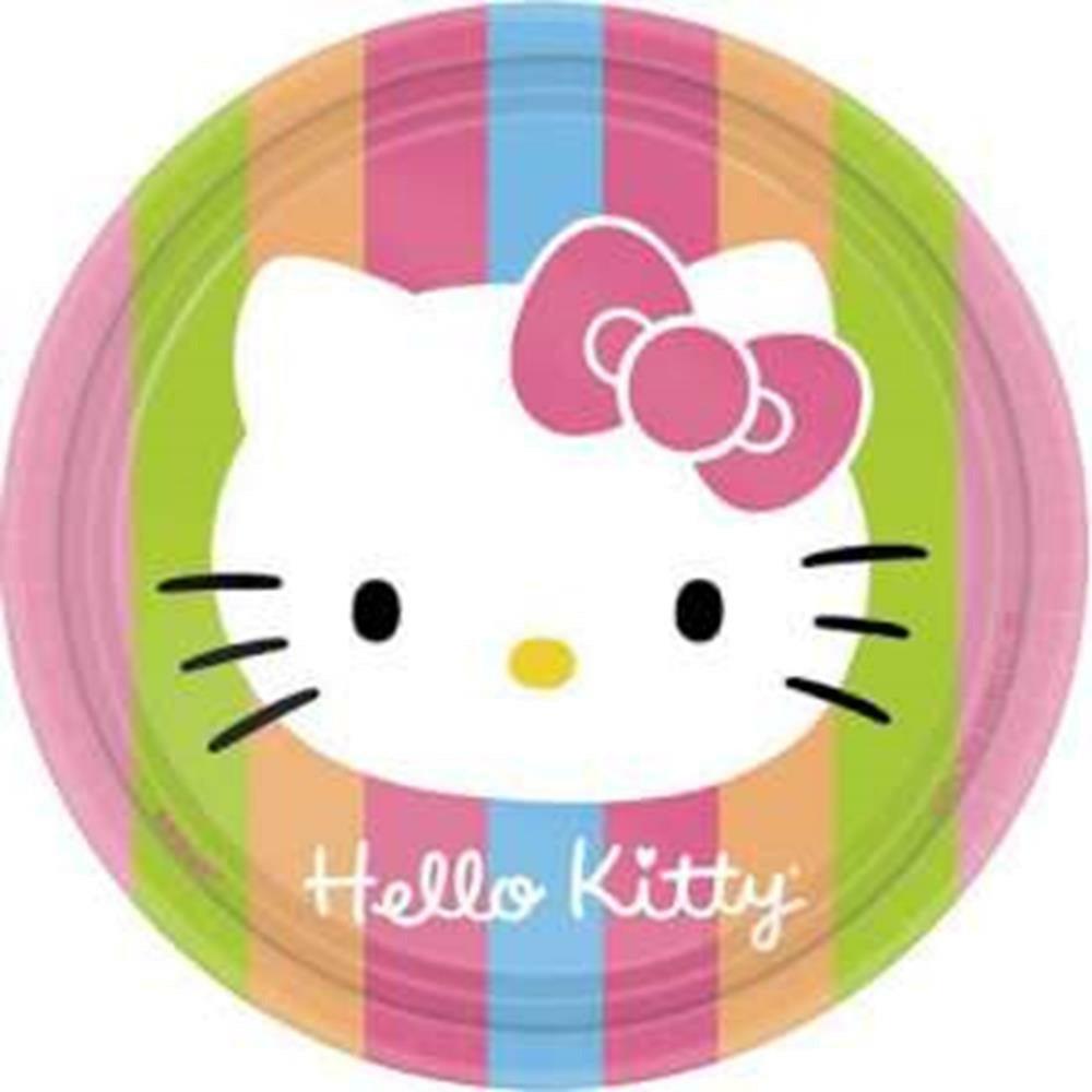 Hello Kitty Plate (S) 8ct - Toy World Inc