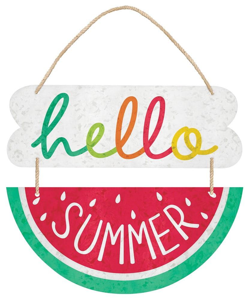Hello Summer Metal Hanging Sign 1ct - Toy World Inc