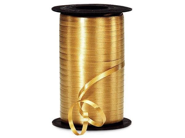 Holiday Gold Curling Ribbon 3/16in x 500yd - Toy World Inc