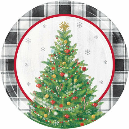 Holiday Tree Luncheon Plate 8ct - Toy World Inc