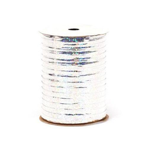 Holographic Silver Curling Ribbon 3/16in x 100yd - Toy World Inc