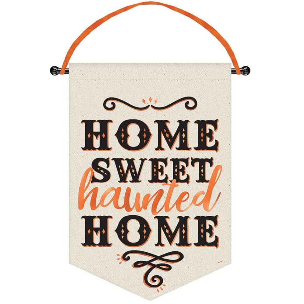 Home Sweet Haunted Home Canvas Banner - Toy World Inc