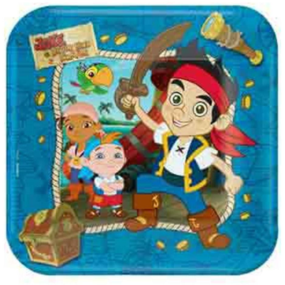Jake and the Neverland Plate (L) 8ct - Toy World Inc