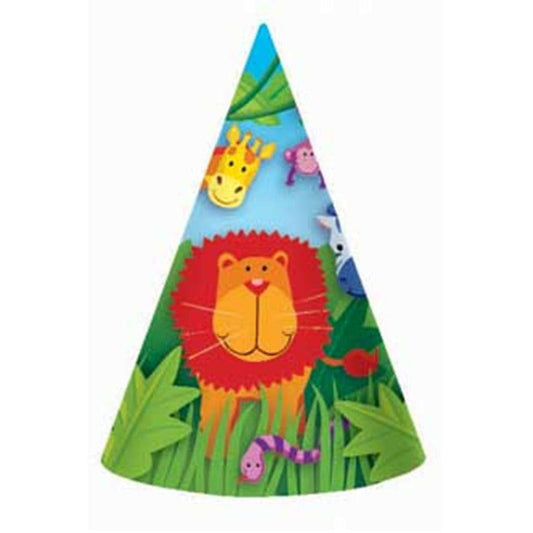 Jungle Animals Hats 8ct - Toy World Inc