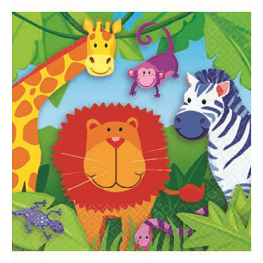 Jungle Animals Napkin (L) 16ct - Toy World Inc