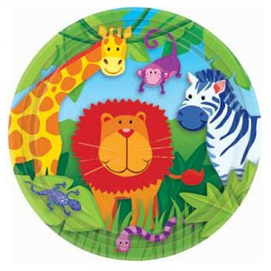Jungle Animals Plate (S) 8ct - Toy World Inc