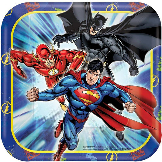Justice League Plate (S) 8ct - Toy World Inc