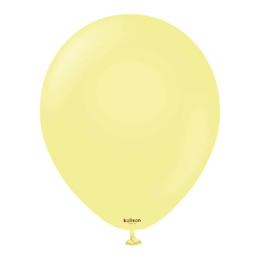 Kalisan 12in Macaron Yellow Latex Balloons 100ct - Toy World Inc