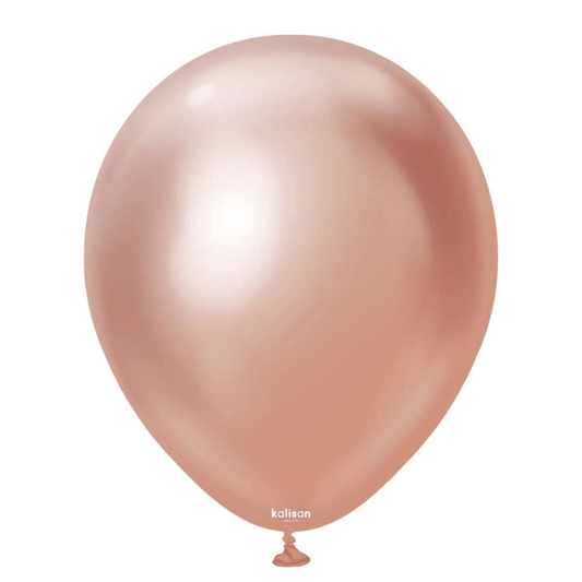 Kalisan 18in Mirror Rose Gold Latex Balloons 25ct - Toy World Inc