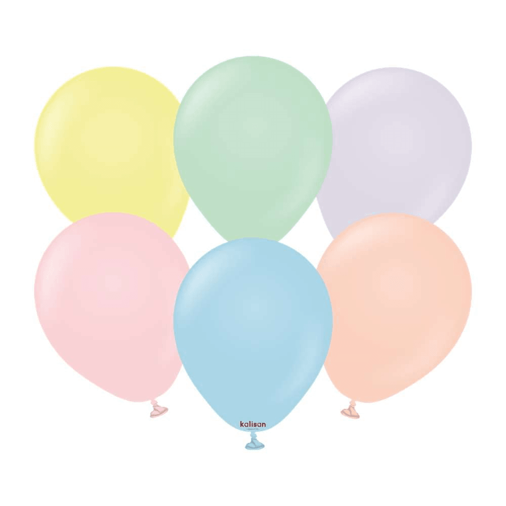 Kalisan 5in Macaron Mix Assorted Latex Balloons 100ct - Toy World Inc