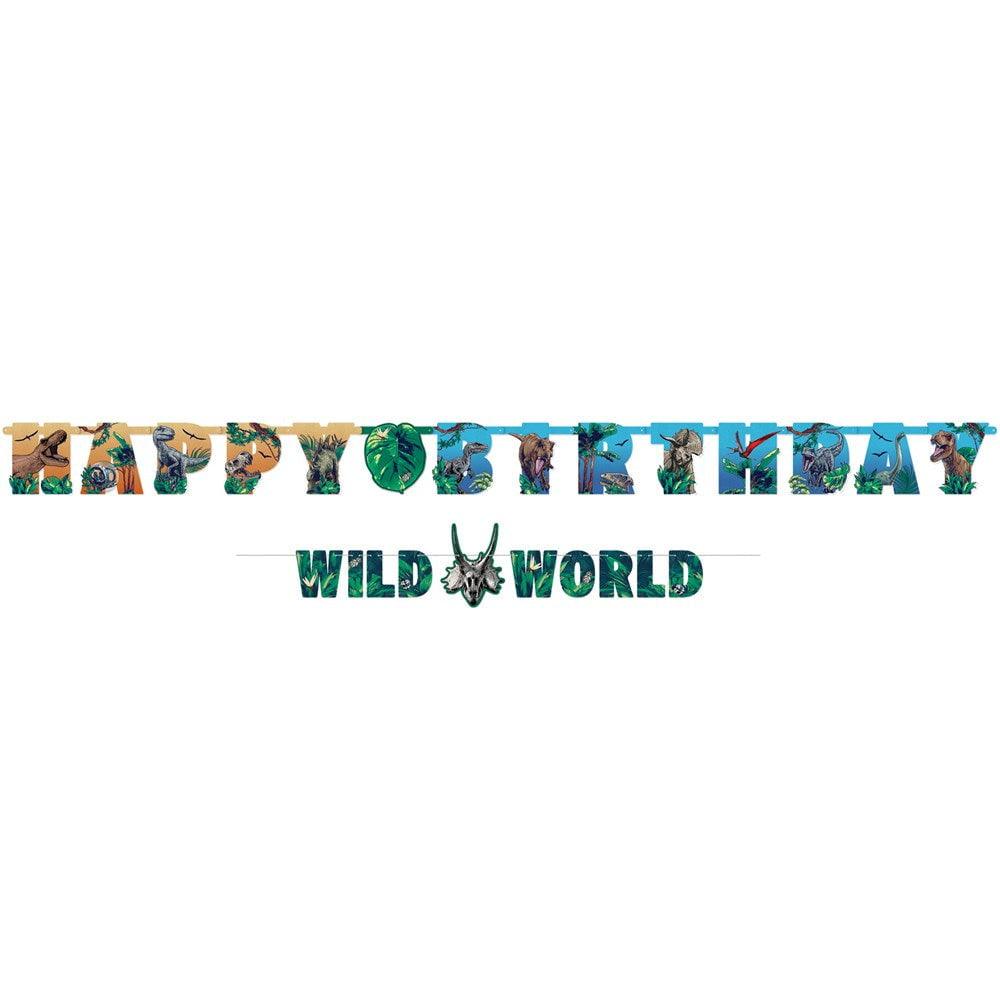 Letter Banner Kit Jurassic Wild 2ct - Toy World Inc