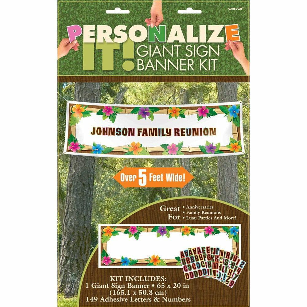 Luau Personalized Giant Sign Banner - Toy World Inc