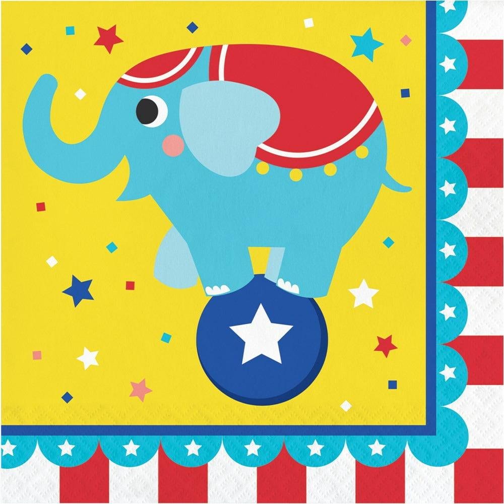 Lunch Napkin 16ct Circus Party - Toy World Inc