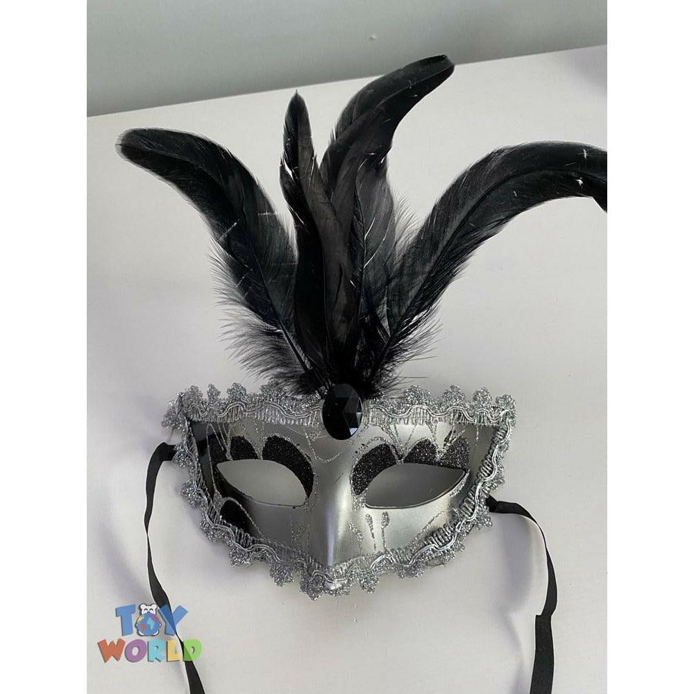 Mask w Rhinestones Black and Silver - Toy World Inc