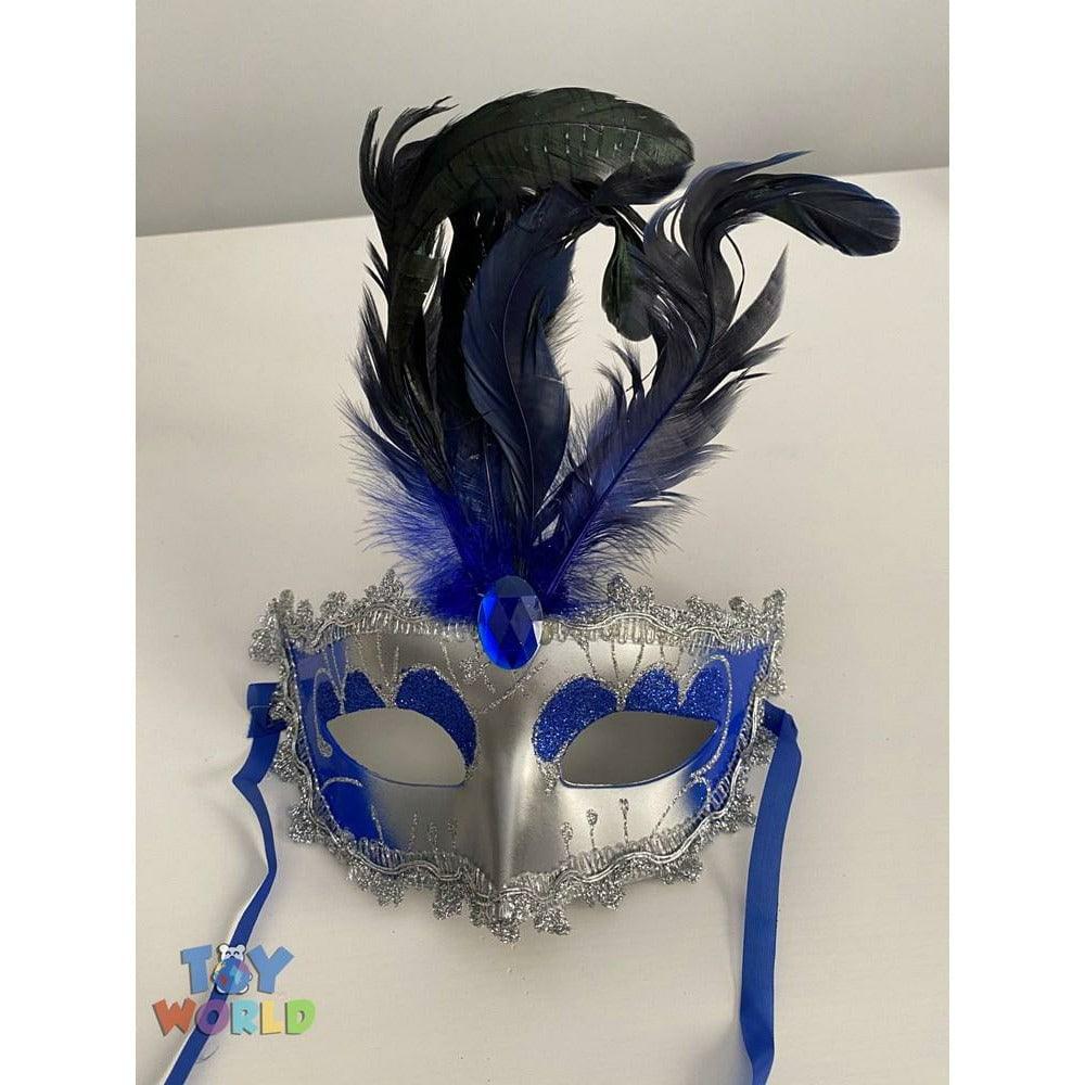 Mask w Rhinestones Royal Blue - Toy World Inc