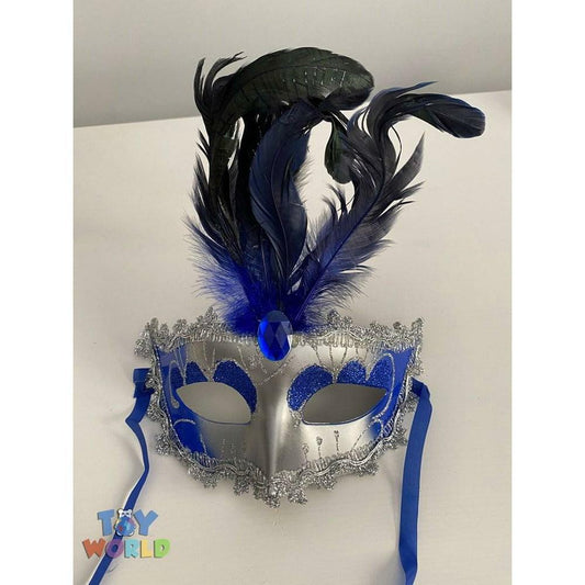 Mask w Rhinestones Royal Blue - Toy World Inc