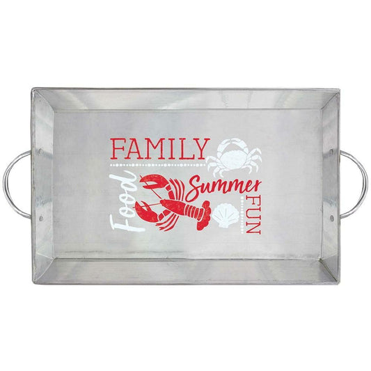 Metal Seafood Serving Tray 2.15x19x12.5 - Toy World Inc