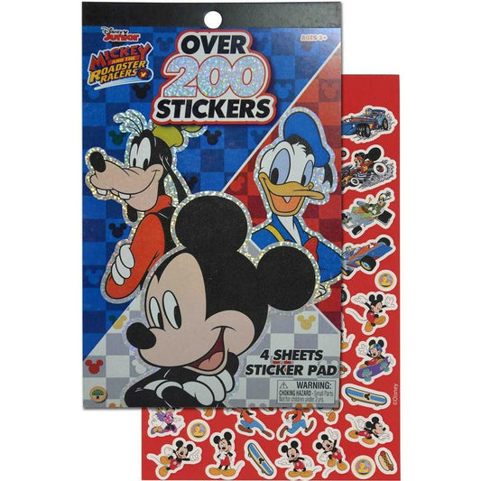 Mickey 4 Sheet Foil Cover Sticker Pad 200+ Stickers - Toy World Inc