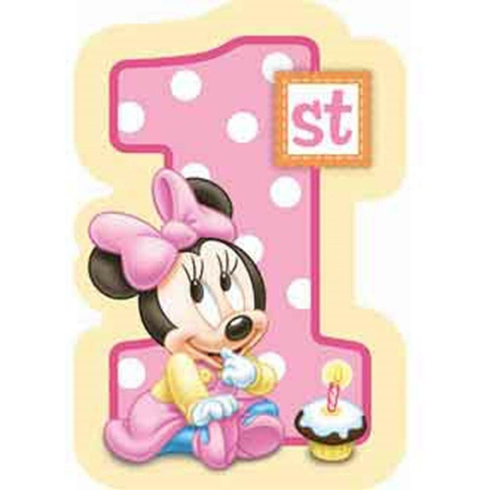 Minnie 1st Birthday Invitation Sticker - Toy World Inc