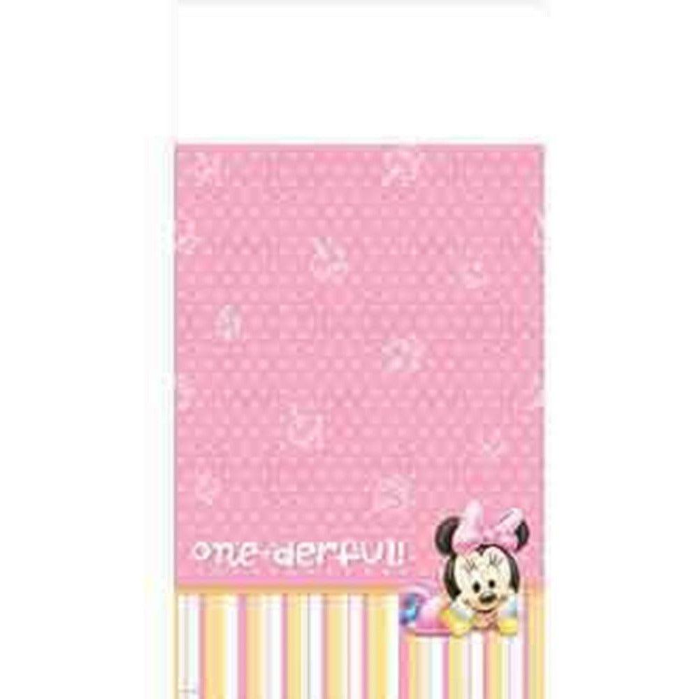 Minnie 1st Birthday Tablecover 54x96 - Toy World Inc
