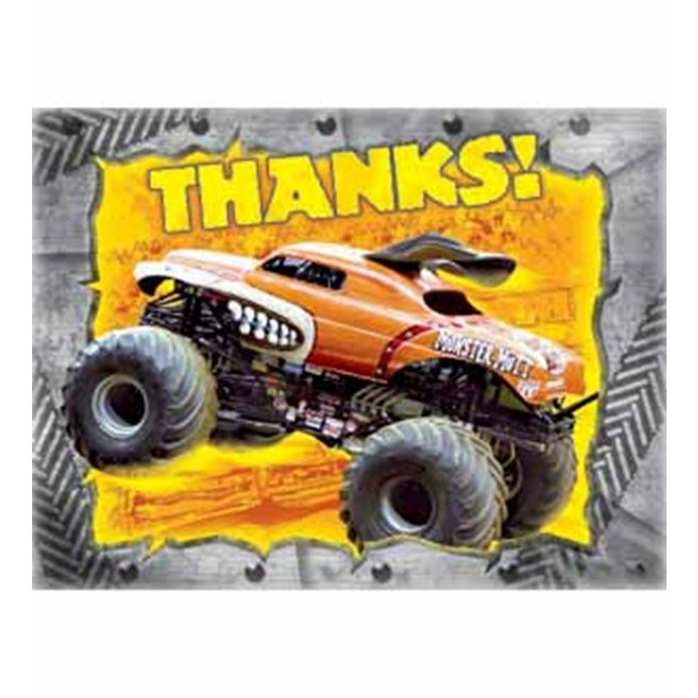 Monster Truck Jam Invite-Thank You 16ct - Toy World Inc