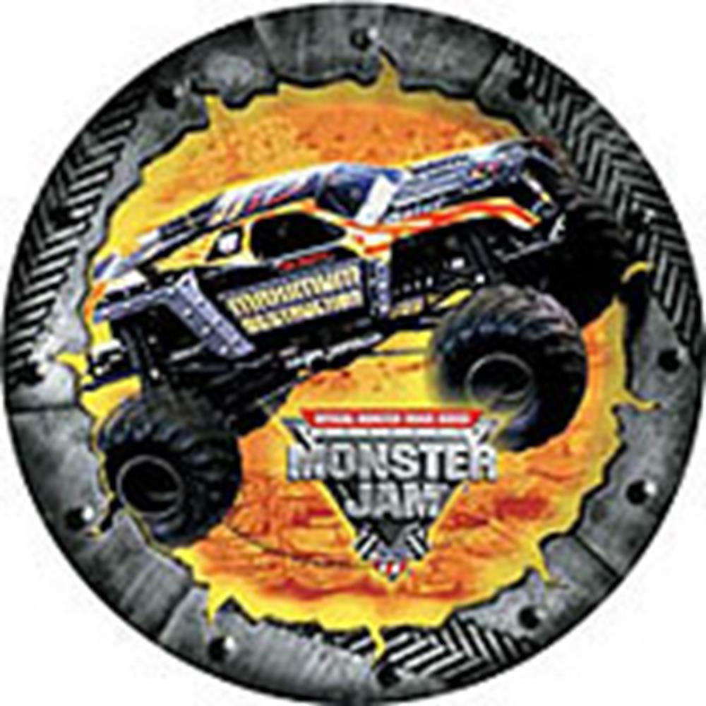 Monster Truck Jam Plate (S) 8ct - Toy World Inc