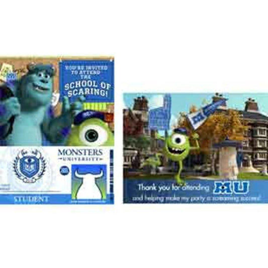 Monsters University Invitation and Than - Toy World Inc