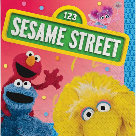 Napkin (S) Sesame Street 16ct - Toy World Inc