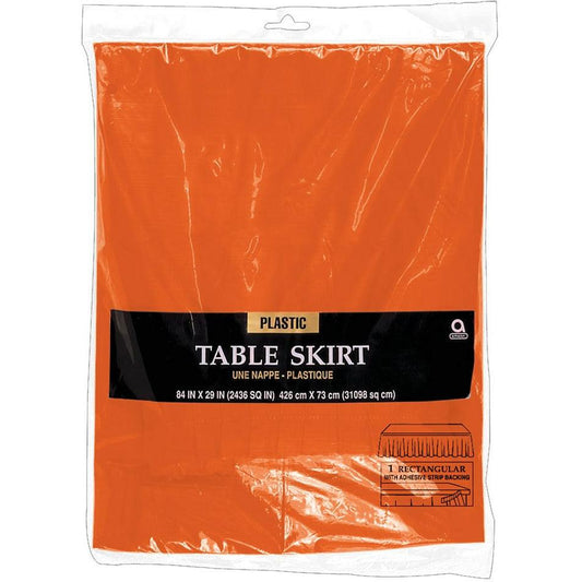 Orange Tableskirt 29in x 14ft - Toy World Inc