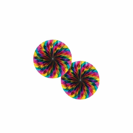 Paper Fan 2-Pack Rainbow Foil Birthday 2Ct - Toy World Inc