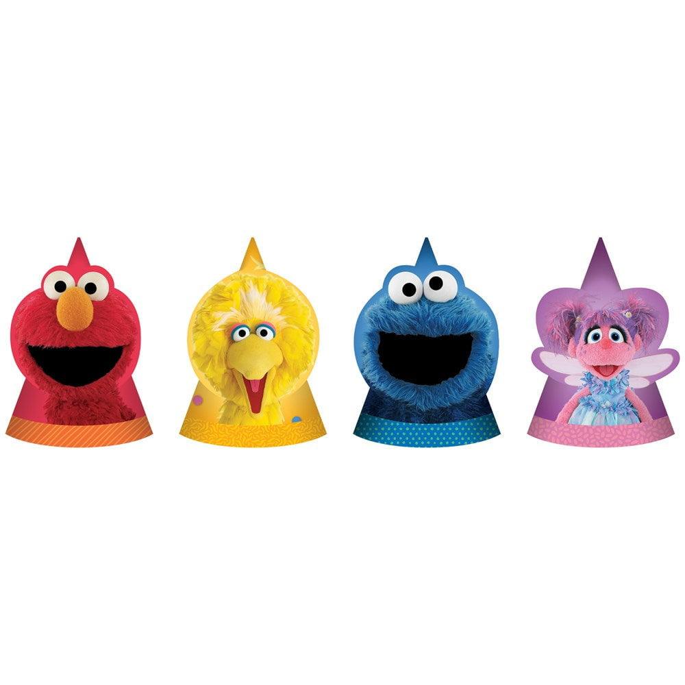 Paper Hat Die Cut Sesame St 8ct - Toy World Inc