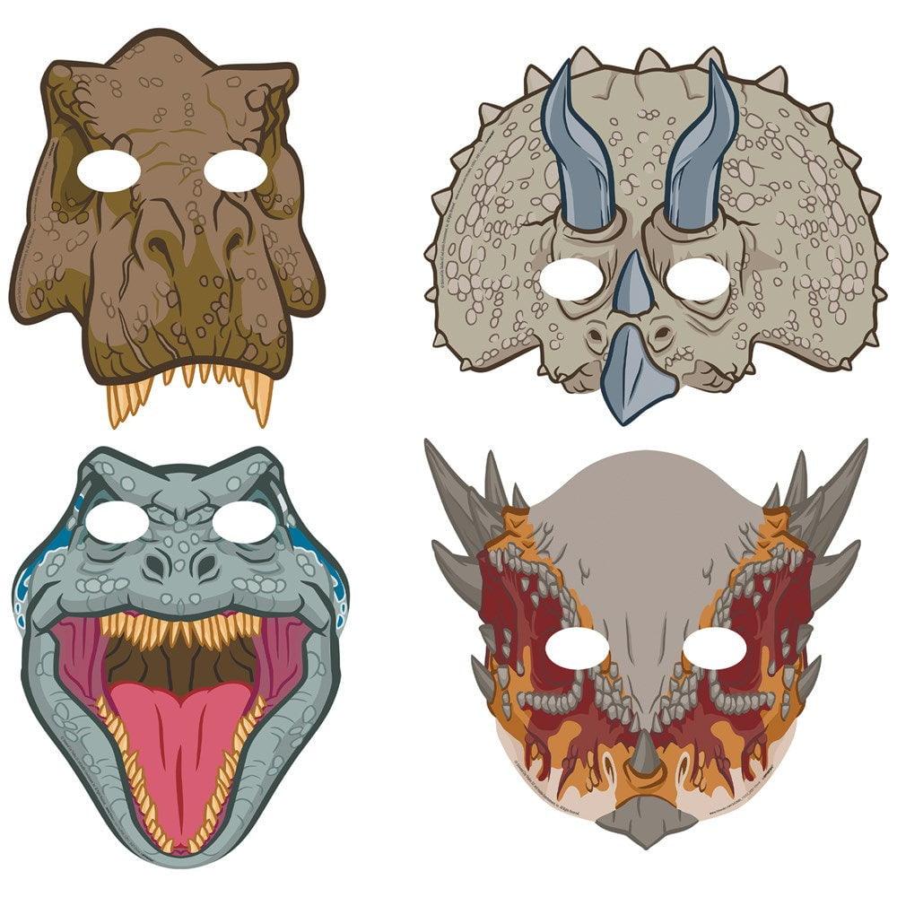 Paper Masks Jurassic Wild 8ct - Toy World Inc