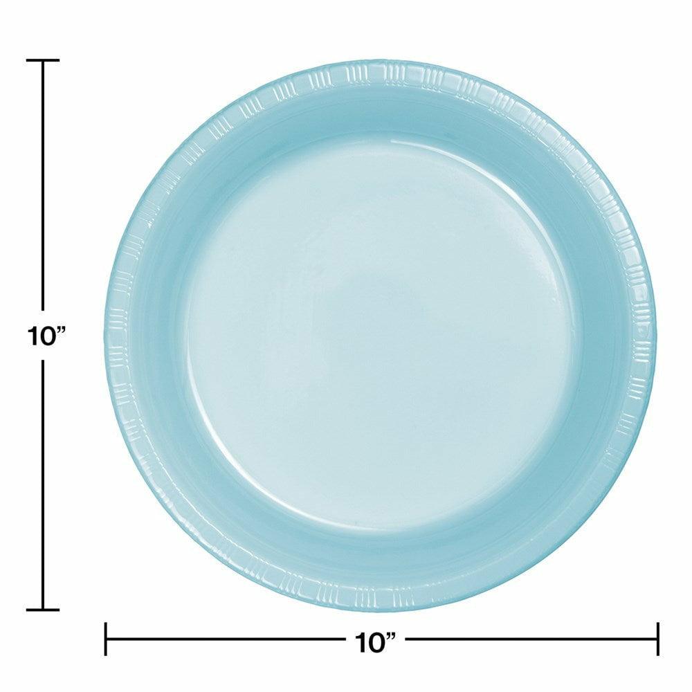 Pastel Blue 10in Plastic Plate 20ct - Toy World Inc
