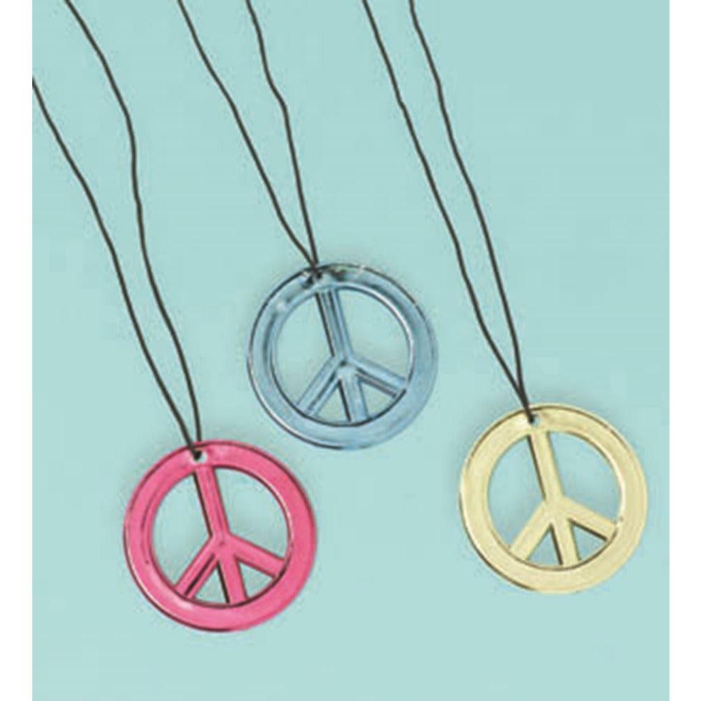 Peace Sign Necklace 12ct - Toy World Inc