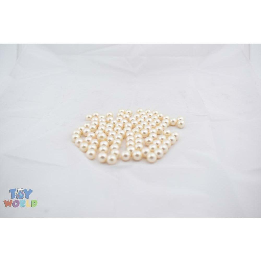 Pearl Beads No Hole For Table Scatters Full Round 20mm Ivory - Toy World Inc