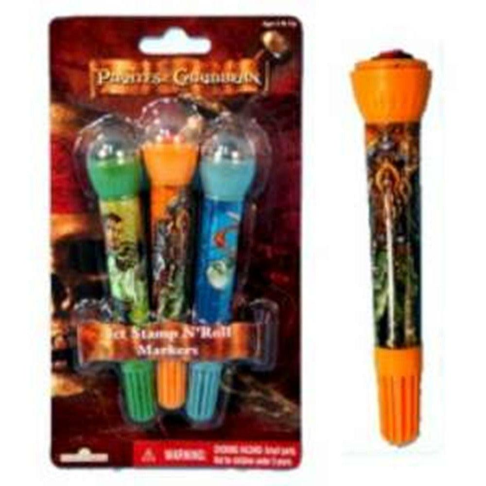 Pirates Marker Stamp Roller 3ct - Toy World Inc