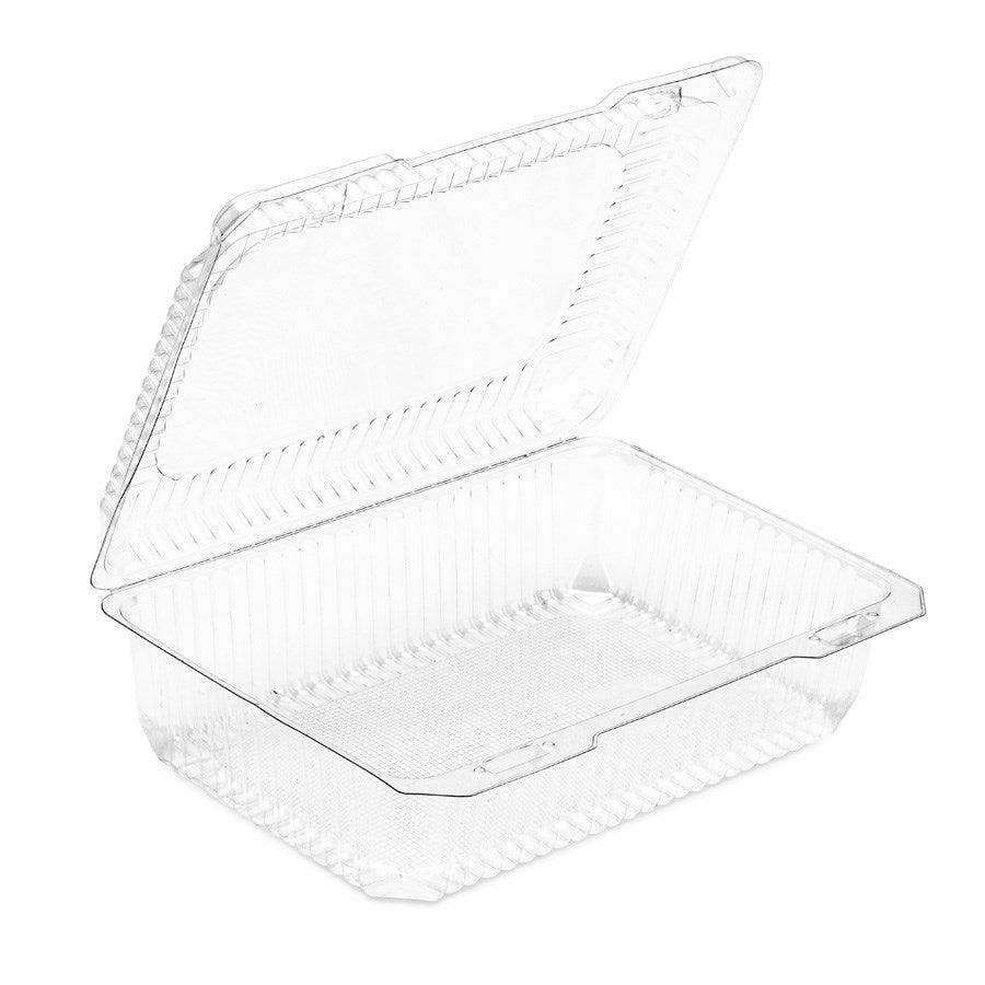 Plastic Hinged Food Container 50pc/bag - Clear - Toy World Inc