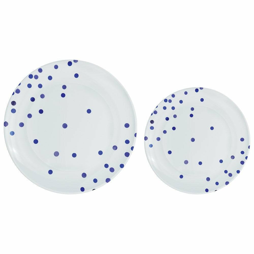 Plastic Plate Multipack Bright Royal Blue And True Navy 20ct - Toy World Inc