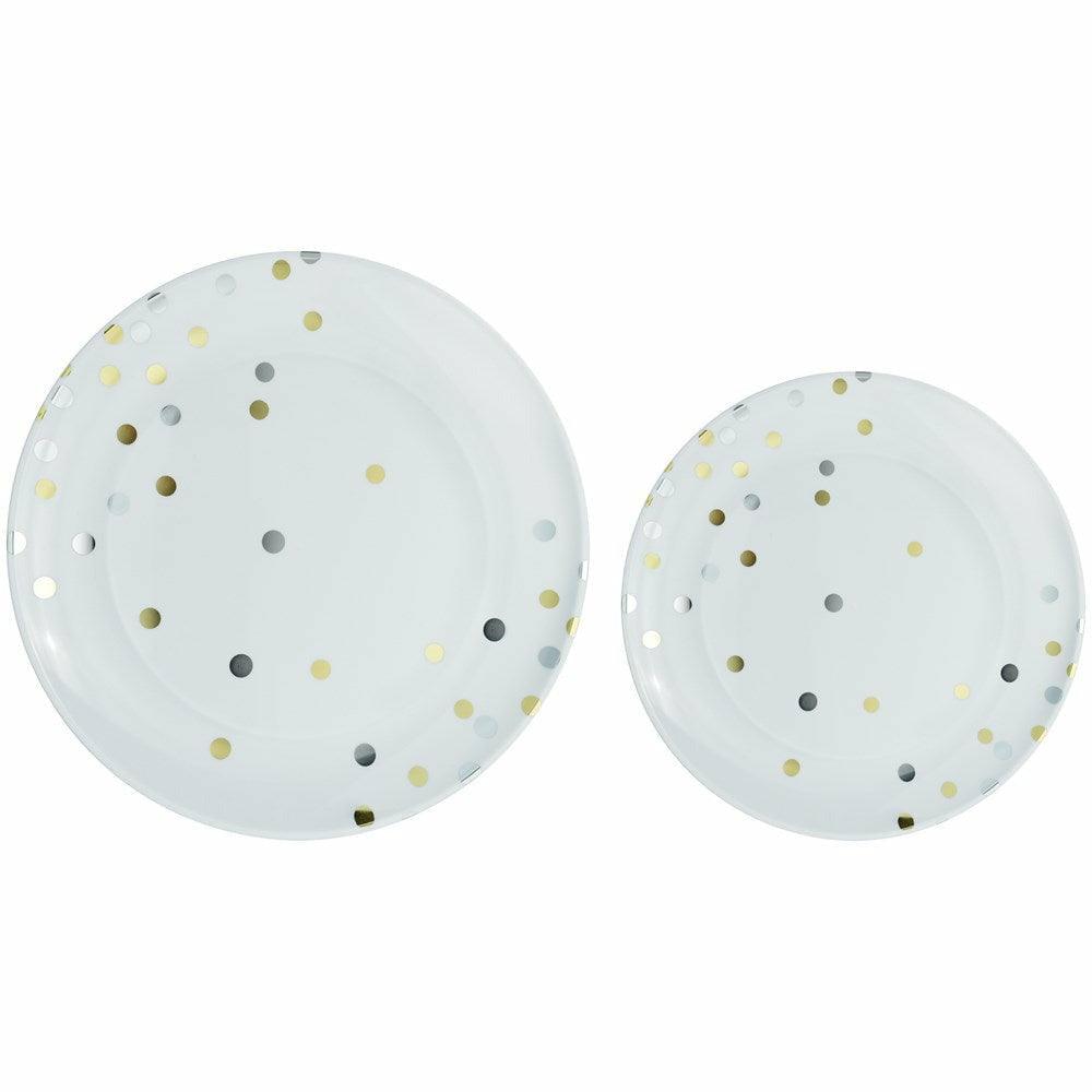 Plastic Plate Multipack Gold 20ct - Toy World Inc