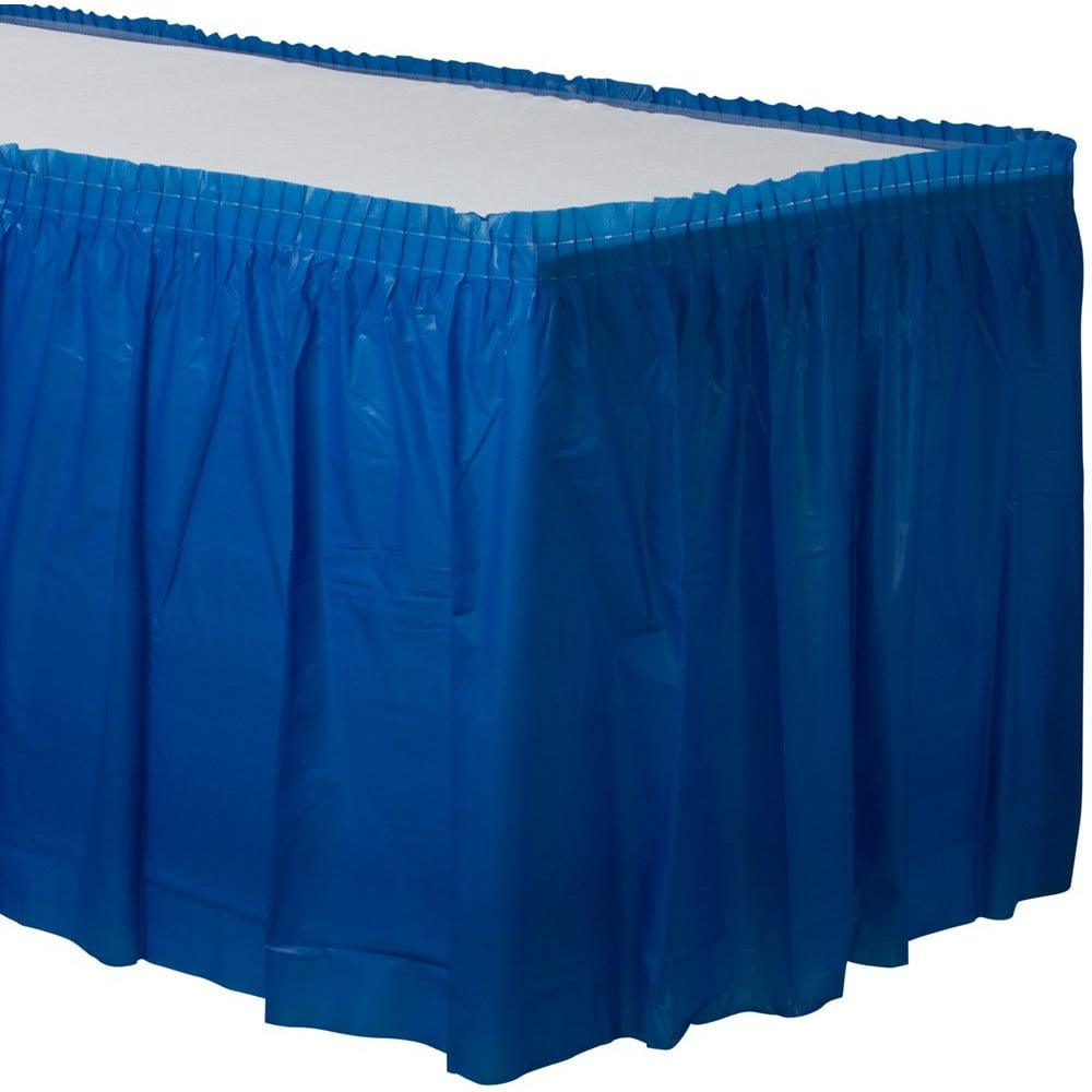 Plastic Tableskirt Bright Royal Blue - Toy World Inc