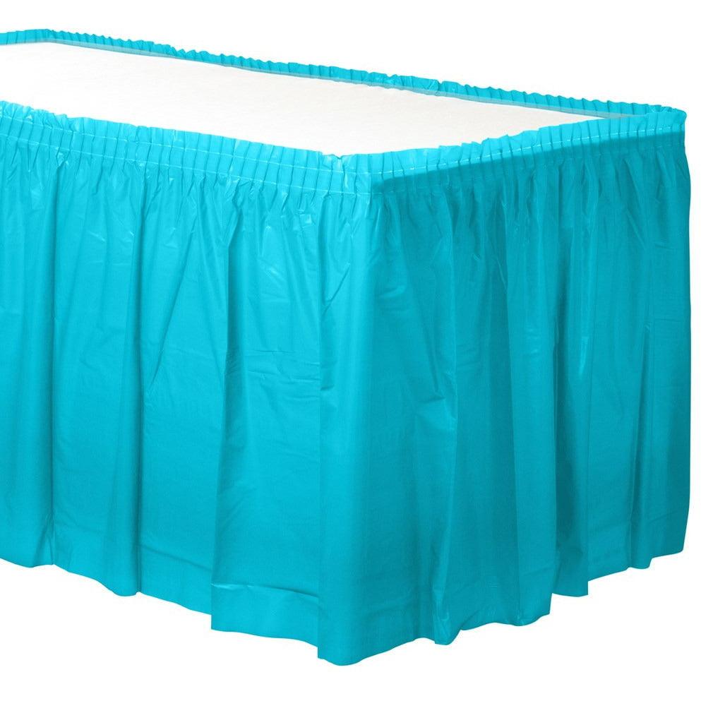 Plastic Tableskirt Caribbean Blue - Toy World Inc