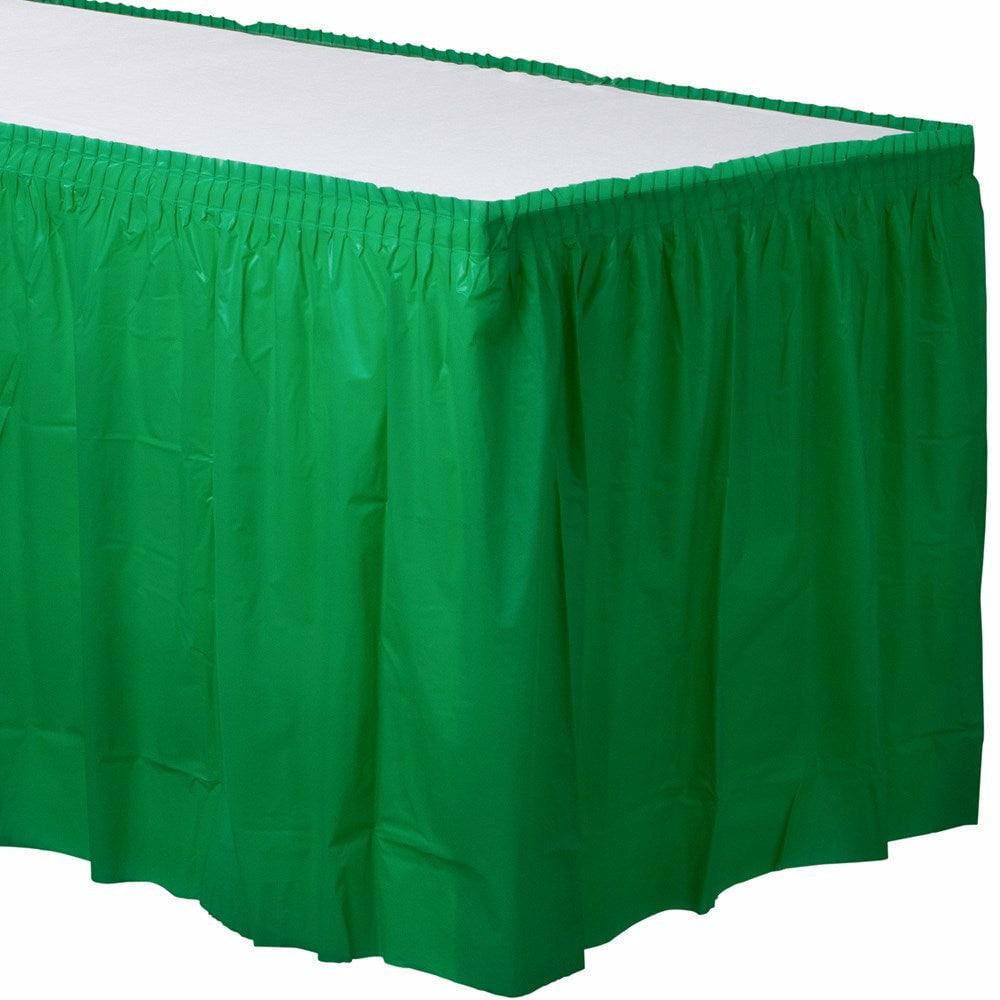 Plastic Tableskirt Festive Green - Toy World Inc