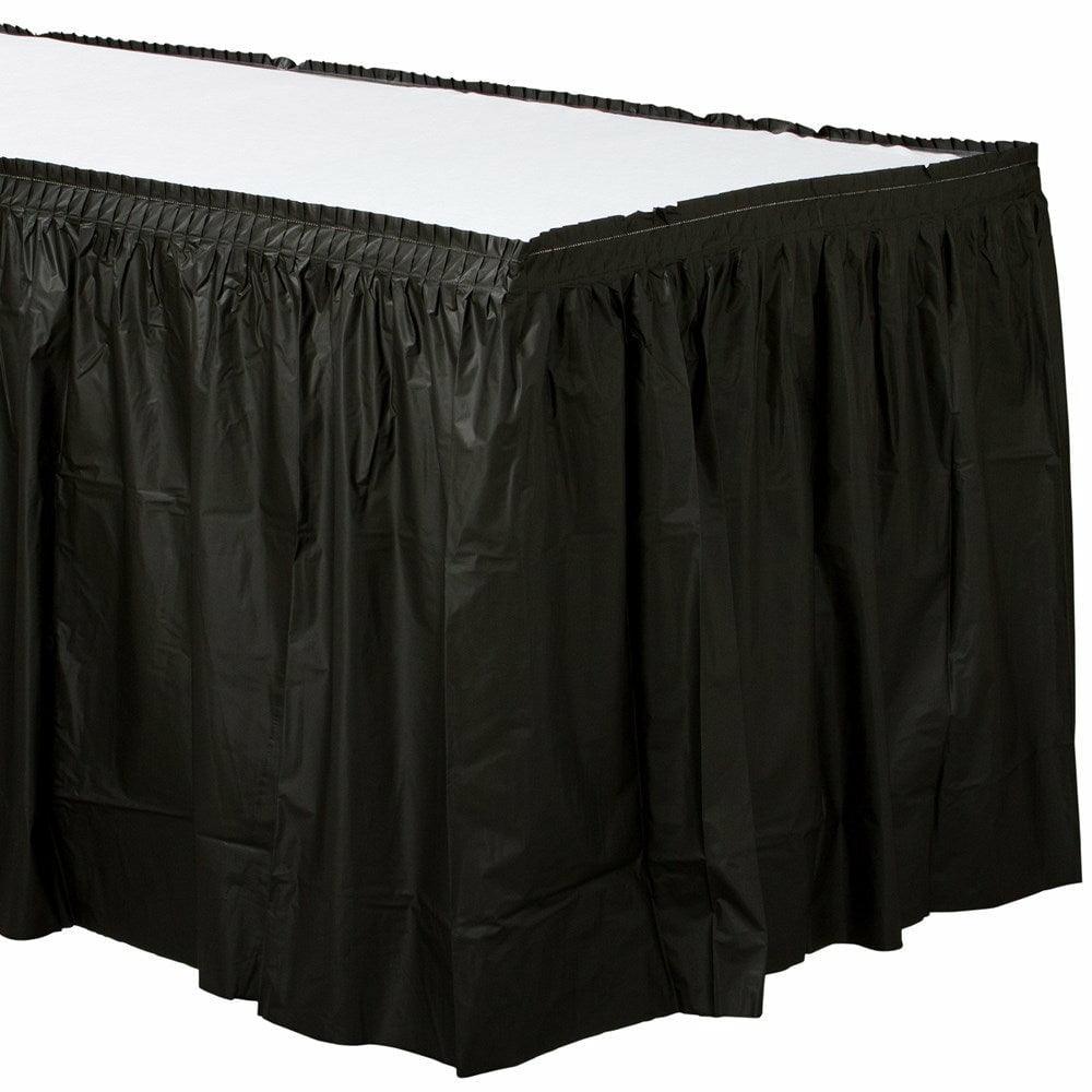 Plastic Tableskirt Jet Black - Toy World Inc