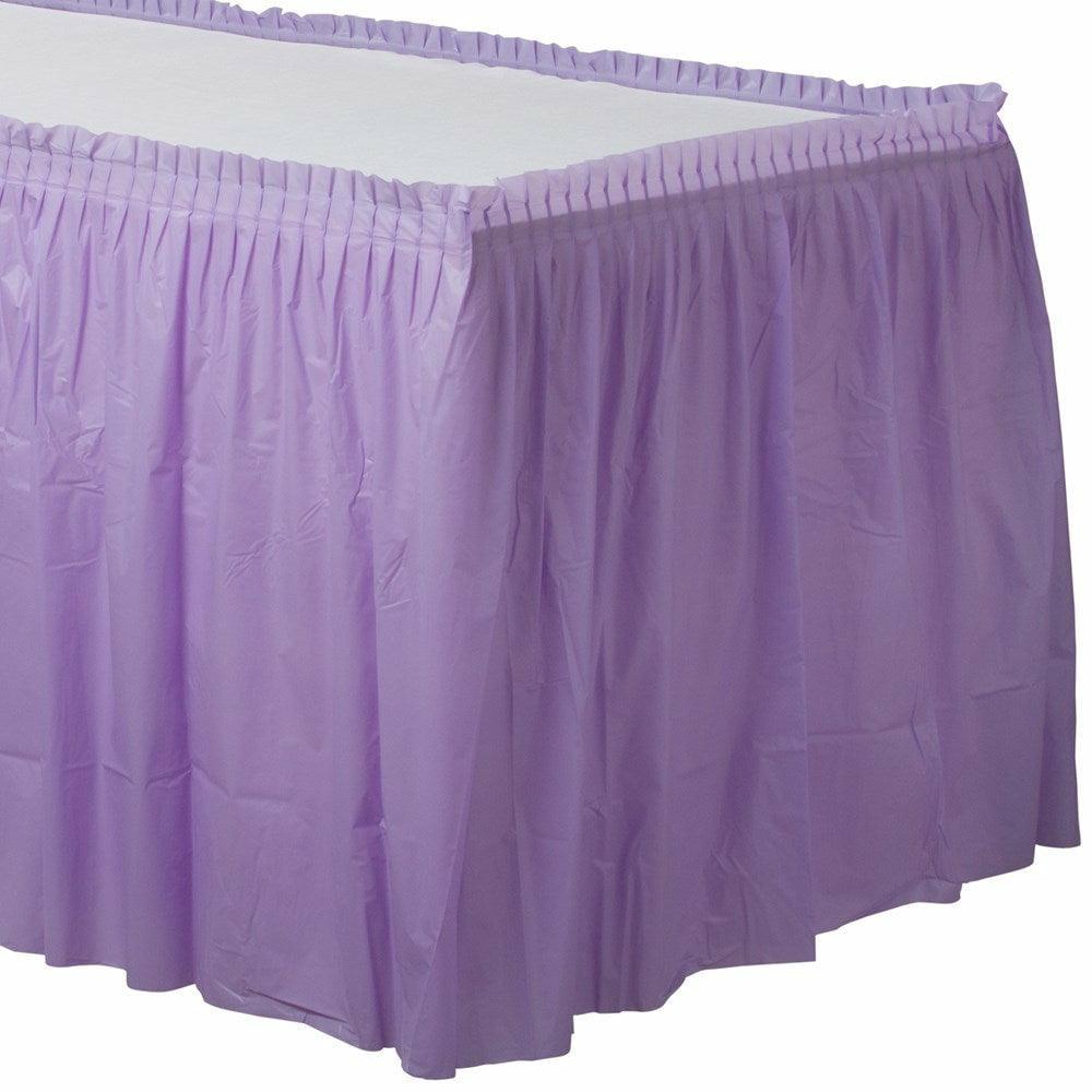 Plastic Tableskirt Lavender - Toy World Inc