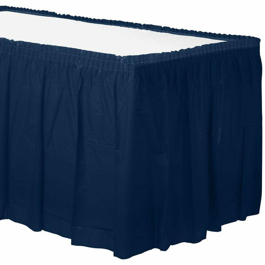 Plastic Tableskirt True Navy - Toy World Inc