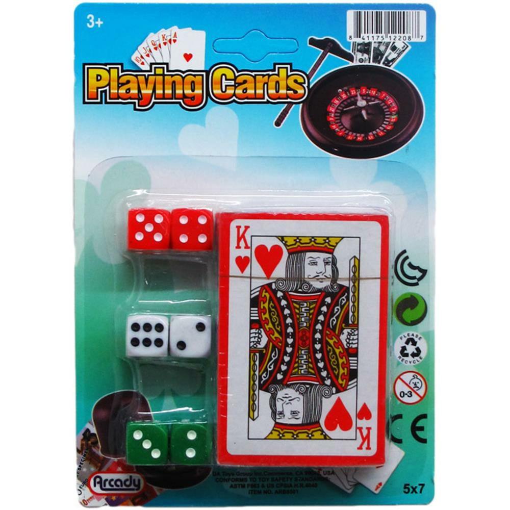 Playing Cards 6pcs Dice - Toy World Inc