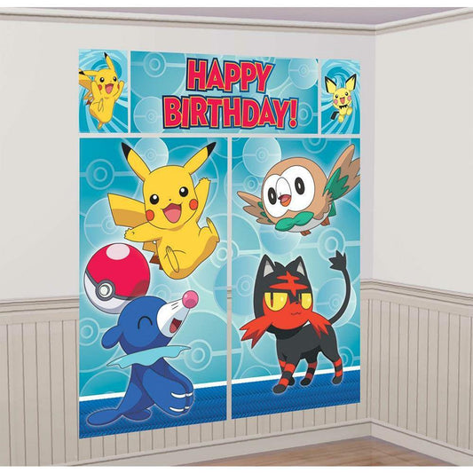 Pokemon Scene Setter Wall Deco 5ct - Toy World Inc