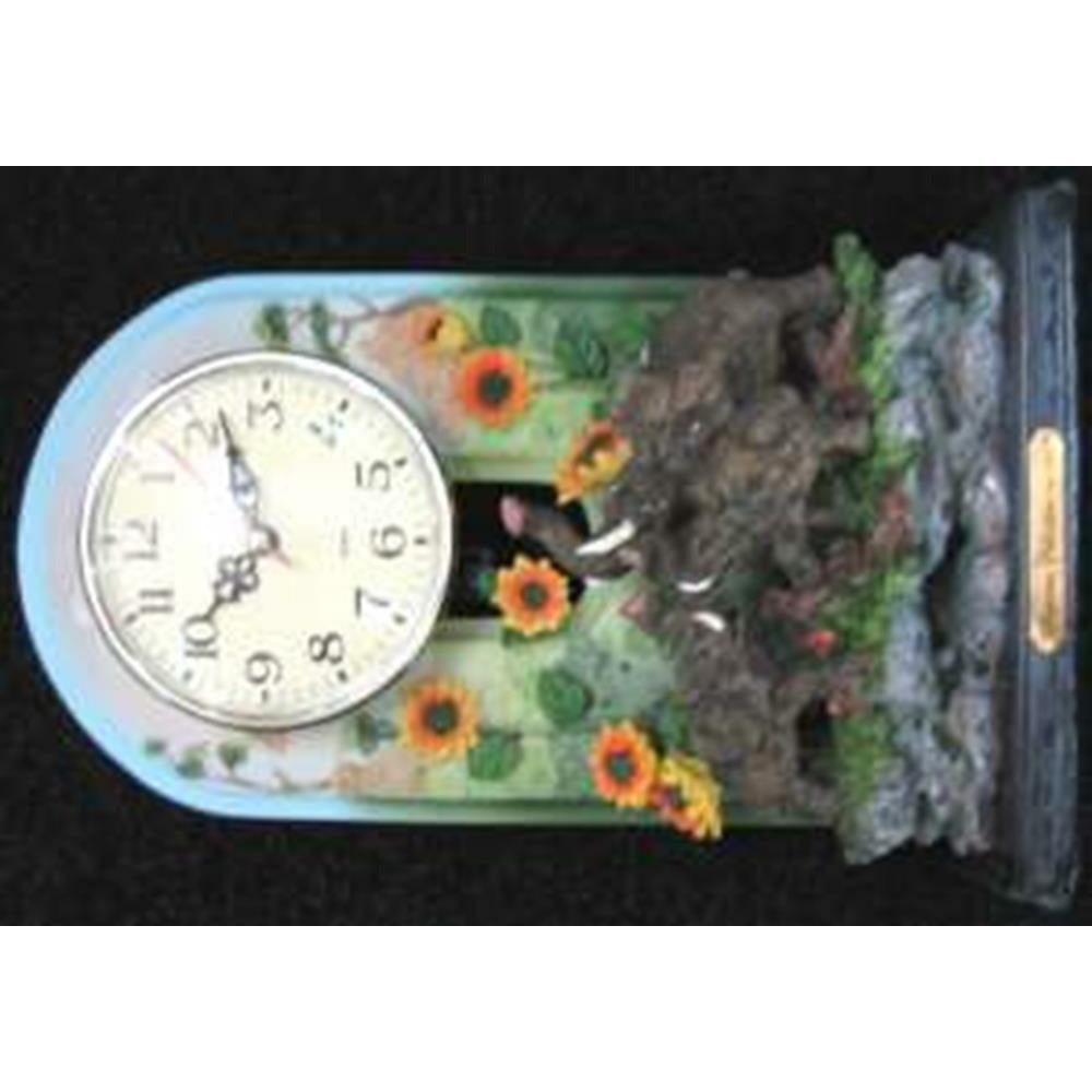 Polystone Elephant Clock - Toy World Inc