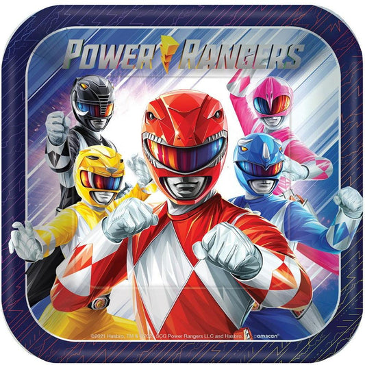 Power Rangers Classic 7in Plate 8ct - Toy World Inc