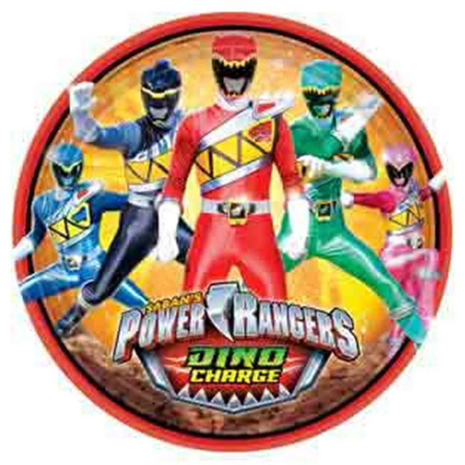 Power Rangers Dino Charge Plate (L) 8ct - Toy World Inc